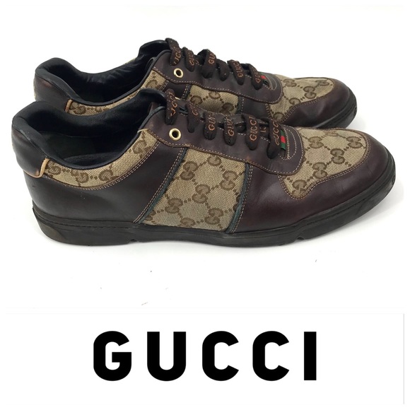 Gucci Other - 💕SALE💕Men’s Vintage Brown Signature Logo Sneaker